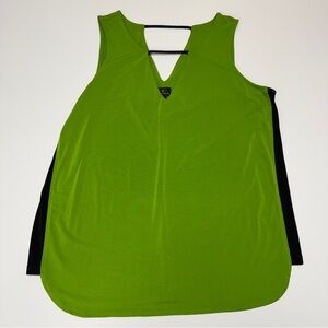 Worthington Bright Green and black Sleeveless Tank Top